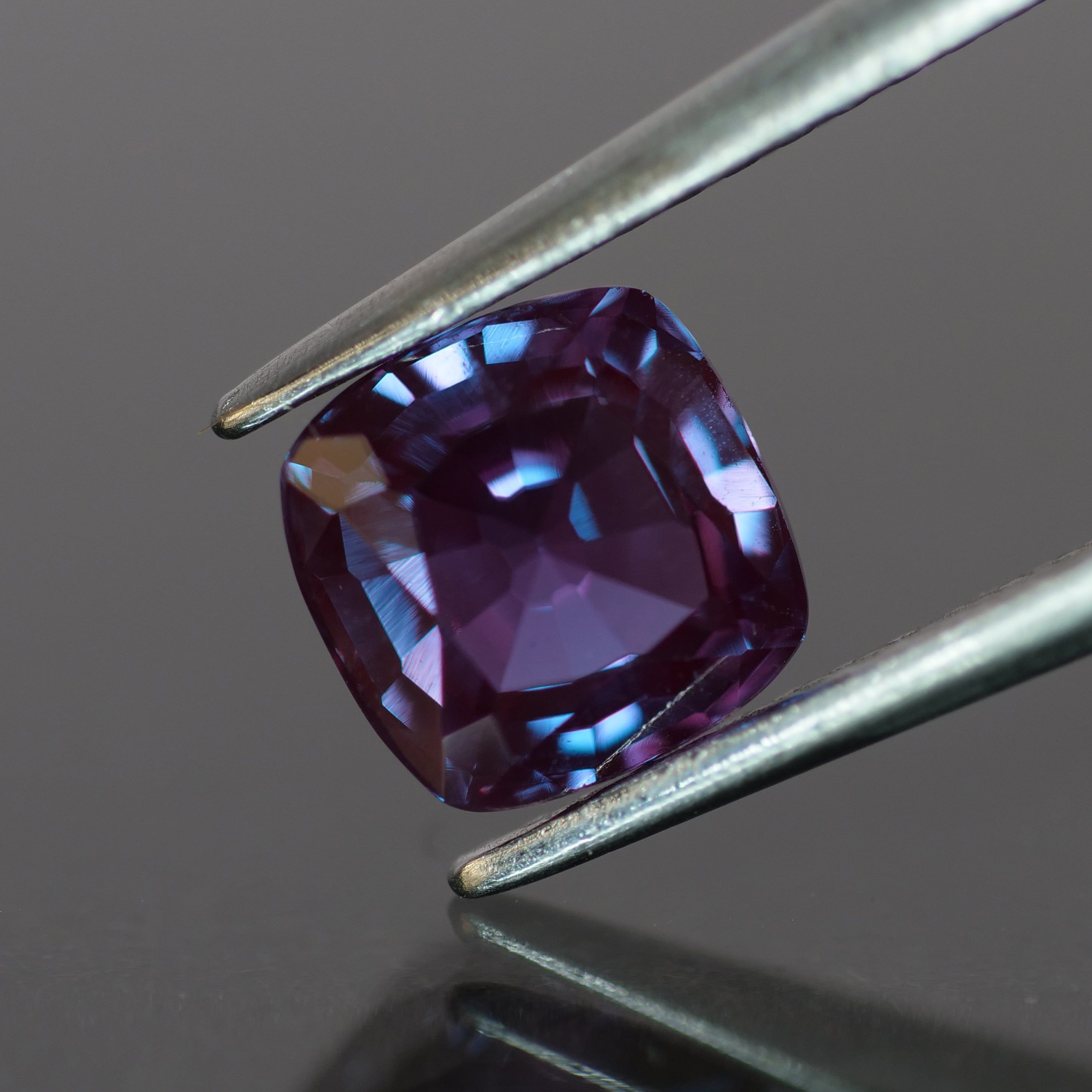 Wedding Rings Made In Ireland   Bulk Gemstones  Alexandrite | lab created, colour changing, cushion cut 6mm, 1.2ct