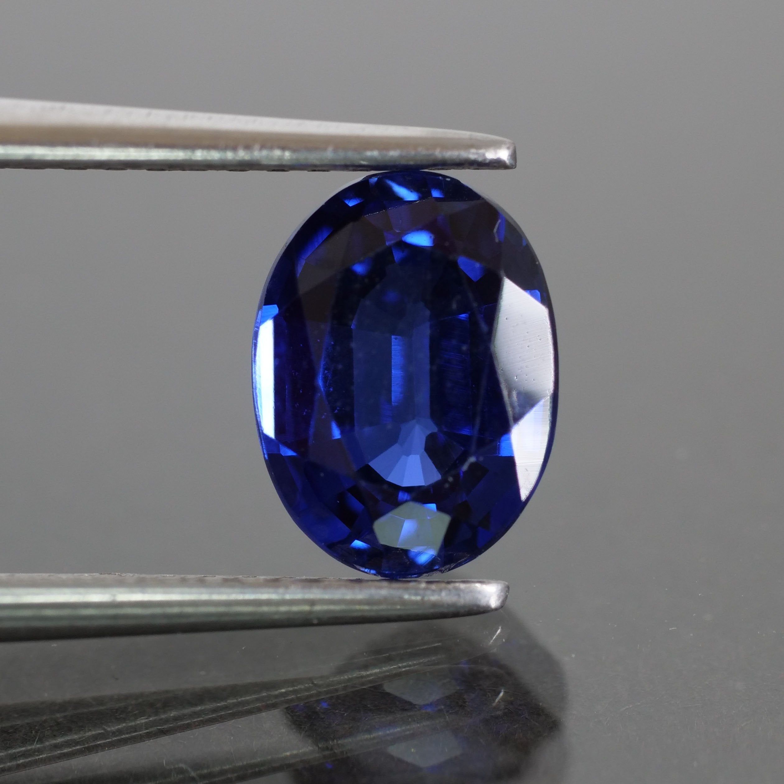 Engagement Rings Blanchardstown  Wholesale Gemstones Supplier Blue Sapphire | lab created, oval cut 8x6mm, VS 1.6 ct