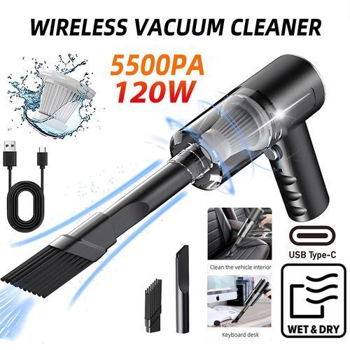 Multifunctional Vacuum Cleaner: Dual-use for Home and Car, with Strong Suction and Long Battery Life, Portable Handheld Vacuum Cleaner.