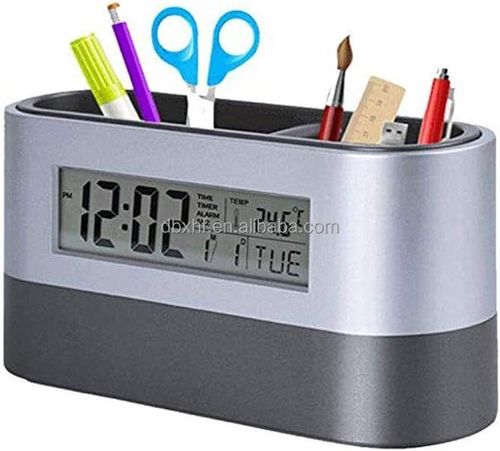 2078-Digital Clock + Pen Holder