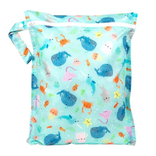 Baby waterproof wet bag cloth diaper waterproof moisture-proof bag large capacity travel bag reusable wetbag
