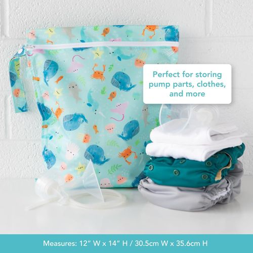 Baby waterproof wet bag cloth diaper waterproof moisture-proof bag large capacity travel bag reusable wetbag