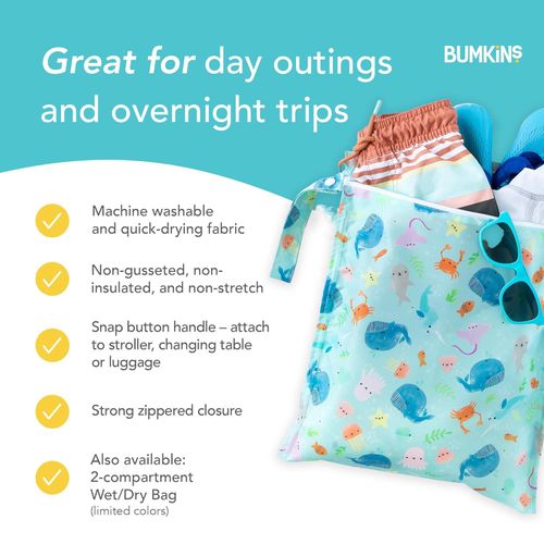 Baby waterproof wet bag cloth diaper waterproof moisture-proof bag large capacity travel bag reusable wetbag
