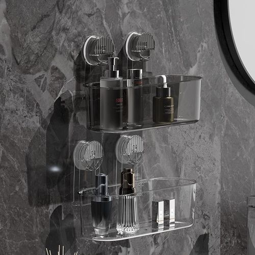Bathroom Suction Shelf – No Drilling Needed, Tidy Up Your Space!