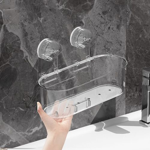 Bathroom Suction Shelf – No Drilling Needed, Tidy Up Your Space!