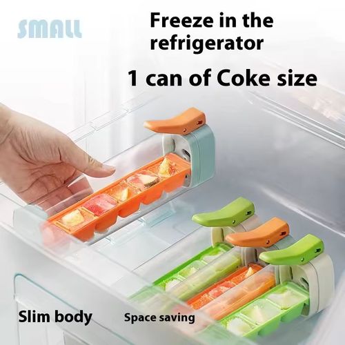 Best-selling Summer Essential: One-handed Operation Ice Cube Tray, 6-grid Design, Food-grade PP Material, Safe & Eco-friendly, Colors Shipped Randomly