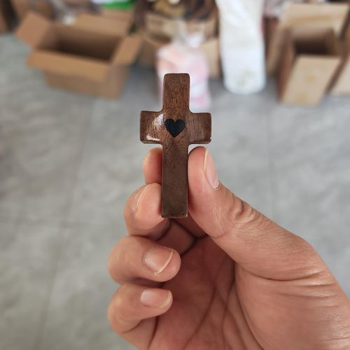 Hot Sale Mini Wooden Cross - Black Walnut Material, Authentic & Exquisite Workmanship