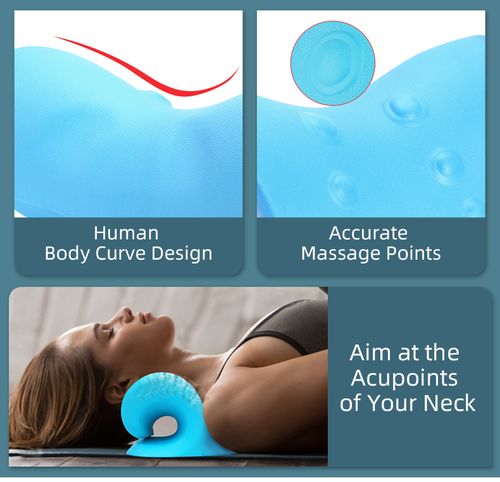 Hot selling c-shaped massage pillow massage cervical pillow spine correction cervical pillow acupressure traction pillow cervical massager c-shaped pillow