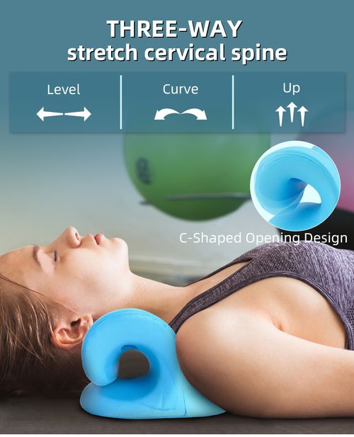 Hot selling c-shaped massage pillow massage cervical pillow spine correction cervical pillow acupressure traction pillow cervical massager c-shaped pillow