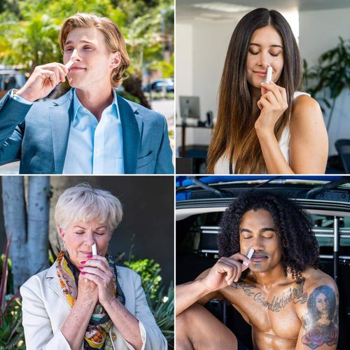 Bestselling Boom Aromatherapy Nasal Inhaler – Refreshing & Invigorating, Pure Natural Herbal Essence, Non-Irritating, 4 Scents Mixed Pack