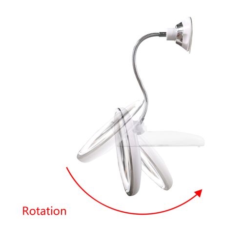 MFlexible Mirror LED light-filling suction cup makeup mirror 10 times magnification universal 360 degree folding mirror