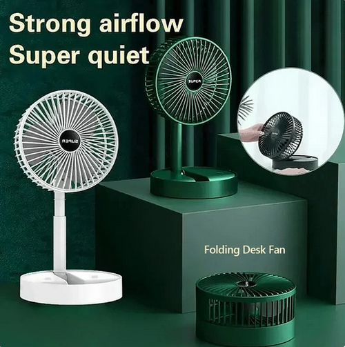2025 Best Selling Rechargeable Adjustable Desktop Fan Portable Air Conditioner Foldable Fan for Home Office Desk Floor Fan