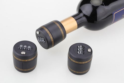 Hot-selling Wine Bottle Cap Combination Lock - Suitable for Red Wine, Foreign Liquor, White Liquor and Other Wine Bottles, Made of ABS and Zinc Alloy, Safe, Sturdy and Durable