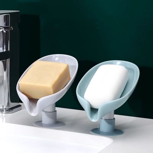 Soap Box Soap Shelf Household Perforation-free Suction Cup Leaf Drain Creative Soap Shelf Does Not Collect Water   Buy one, get two free. Total three items.