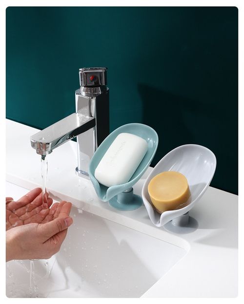 Soap Box Soap Shelf Household Perforation-free Suction Cup Leaf Drain Creative Soap Shelf Does Not Collect Water   Buy one, get two free. Total three items.