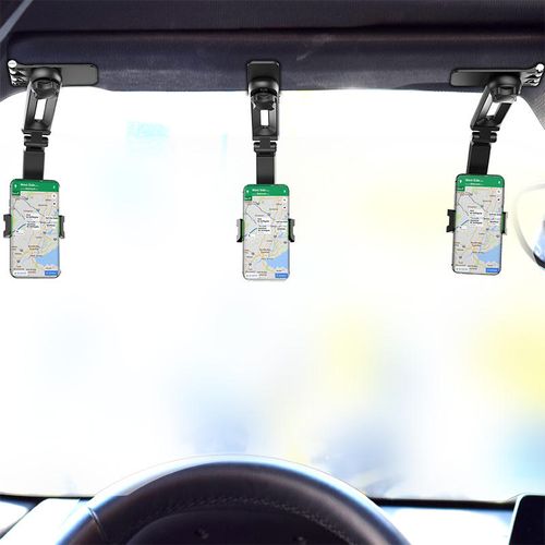 Hot-selling car phone holder — can be fixed on the sun visor, suitable for mobile navigation, live streaming and selfies, safe and stable, shockproof and anti-shake, colors shipped randomly