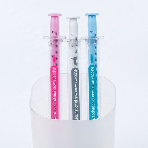 Creative Simulation Syringe-shaped Neutral Pen, 0.5mm, Black Ink — Unique Design, Smooth Writing, Comfortable Grip. Buy One, Get Two Free. Colors Shipped Randomly