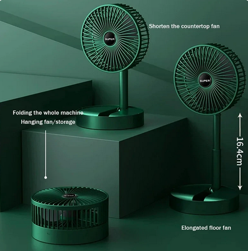 2025 Best Selling Rechargeable Adjustable Desktop Fan Portable Air Conditioner Foldable Fan for Home Office Desk Floor Fan