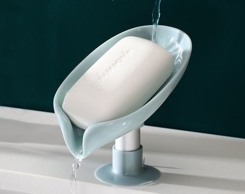 Soap Box Soap Shelf Household Perforation-free Suction Cup Leaf Drain Creative Soap Shelf Does Not Collect Water   Buy one, get two free. Total three items.