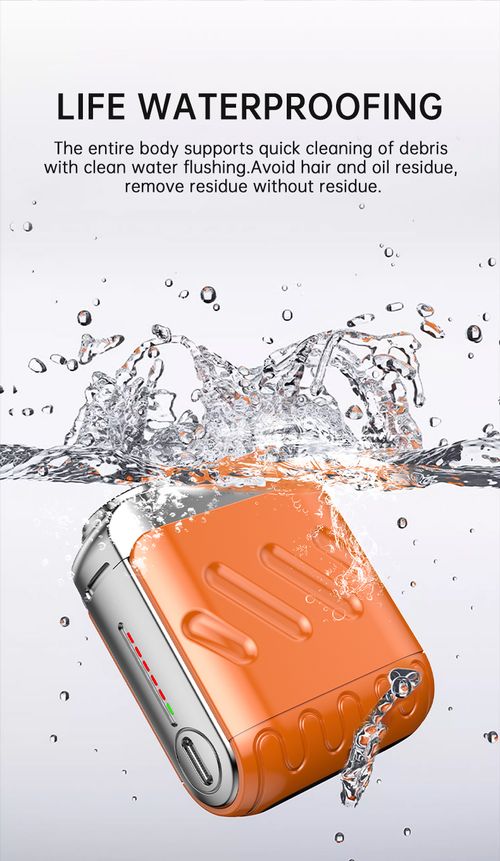 Men's Mini USB Rechargeable Portable Pocket Electric Shaver (Orange)