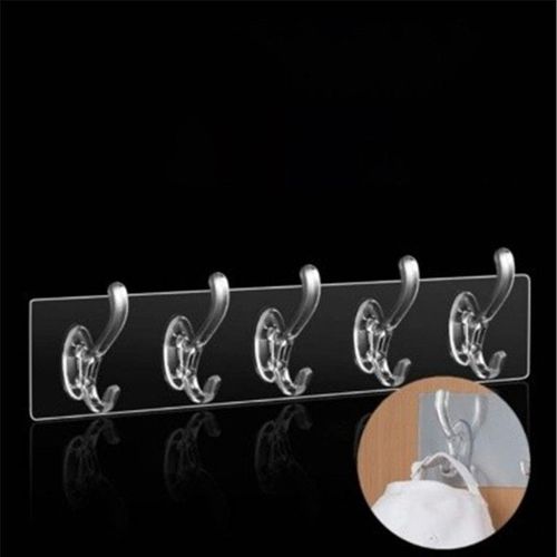 Transparent PVC Double-Sided Adhesive Wall Hooks – Home Hanging Racks for Hats, Coats, Towels & Miscellaneous Items | Buy 1 Get 2 Free
