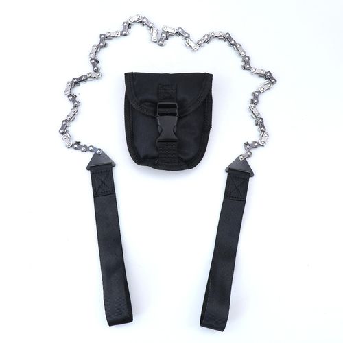 Portable Hand - Pull Chain Saw (Black), Essential for Outdoor Camping and Wilderness Survival, Manganese Steel Material, Strong and Wear - Resistant, 11 - Tooth Design, Easy and Labor - Saving