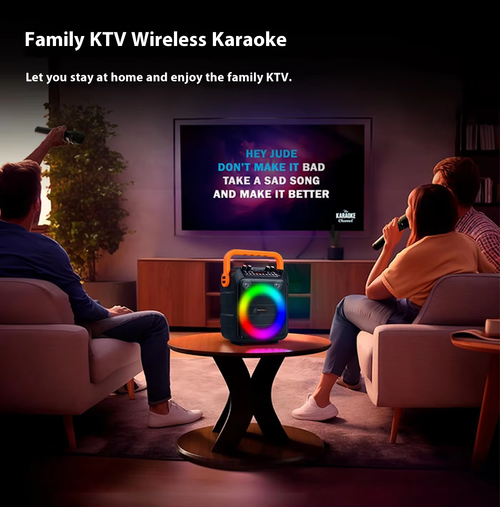New K6S RGB Bluetooth Portable Speaker Outdoor Karaoke Very High Quality Karaoke Speaker for Outdoor Purpose