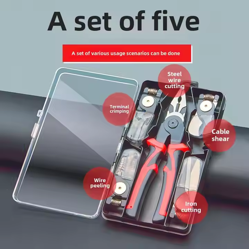 Multifunctional Household Electrician Wire Stripping Pliers Set Needle Nose Diagonal Wire Cutters Electrician Hardware Tools