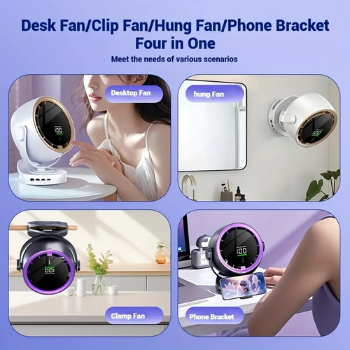 Portable Leafless Usb Rechargeable Mini Smart Bladeless Electric Digital Cooling Stand Fans Handheld air Conditioners