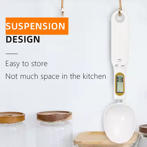 High Precision Measuring ABS Portable Gram Weighing 500g 0.1g USB Charging Digital Spoon Scale Kitchen Digital Spoon Scale
