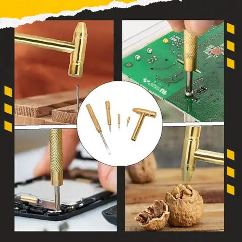 Copper Hammer 6 in 1 Multifunctional Hammer Built-in Small Screwdriver Indoor Outdoor Mini Tool in Stock