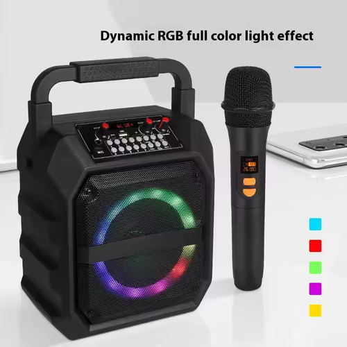 New K6S RGB Bluetooth Portable Speaker Outdoor Karaoke Very High Quality Karaoke Speaker for Outdoor Purpose