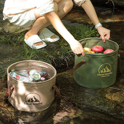 Foldable outdoor multifunctional bucket