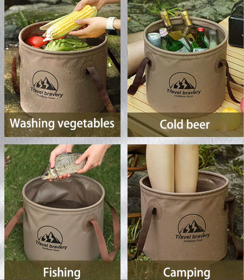 Foldable outdoor multifunctional bucket