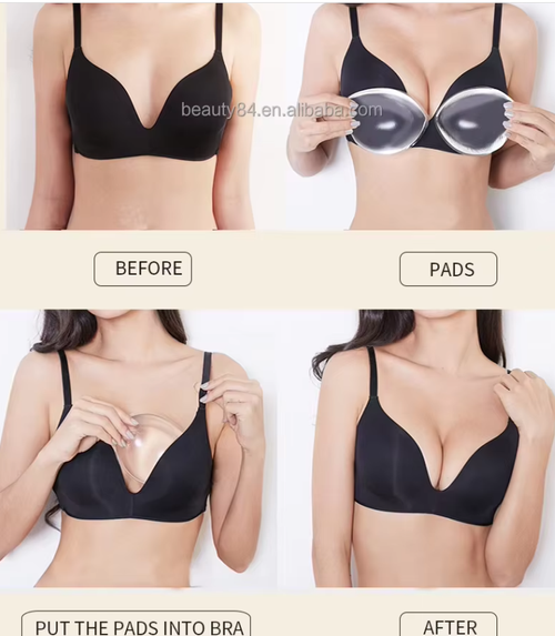 Thick Silicone Gel Bra Inserts Breast Pads Chest Enhancers for Swimsuits Skin Transparent Color for Women