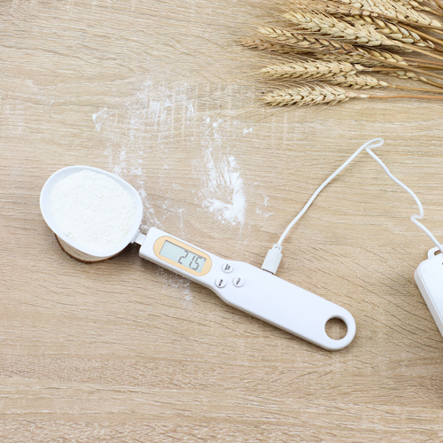 High Precision Measuring ABS Portable Gram Weighing 500g 0.1g USB Charging Digital Spoon Scale Kitchen Digital Spoon Scale