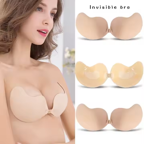 Waterproof Sticky Breast Patches Women Plus Size Invisible Strapless Silicone Self Adhesive Bra
