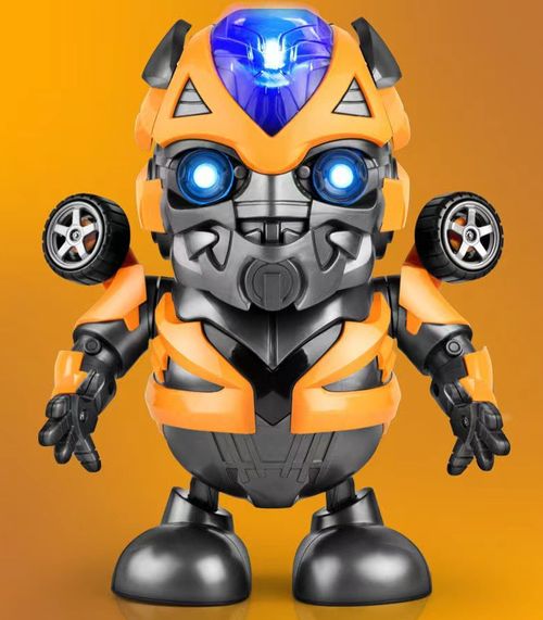 Funny Electric Walking Light Music Robots Car Plastic Dancing Baby Toy