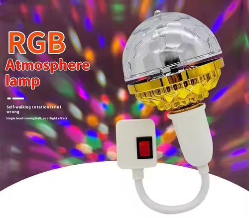 RGB LED Stage Light Colorful Rotating Magic Ball Light Bulb Mini Projection Lamp Party DJ Disco Ball Party KTV Disco Ball Light