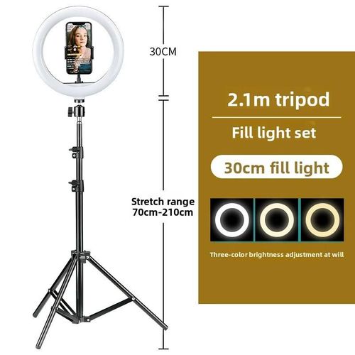 Three-color Ring Fill Light Lamp 10 Inch 12 Inch Ring Lights with Tripod Stand