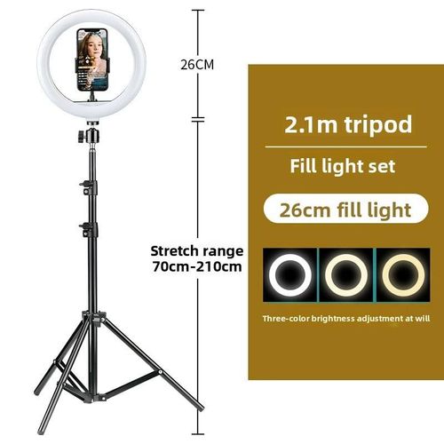 Three-color Ring Fill Light Lamp 10 Inch 12 Inch Ring Lights with Tripod Stand
