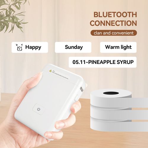 Mini Wireless Thermal Printer With Large Capacity Battery  Portable Printer for Mobile Phone Pocket Printers