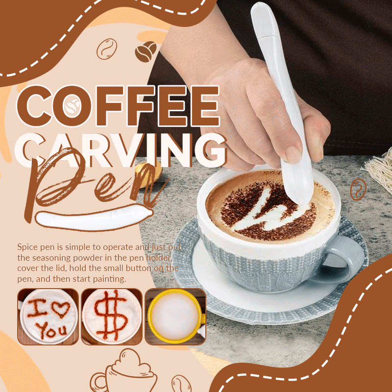 Coffee Latte Art Carving Spice Pen