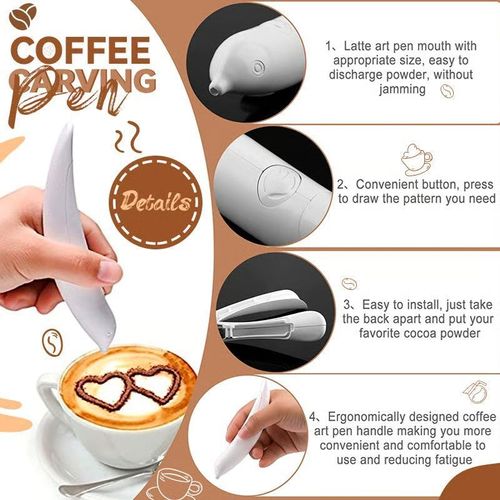 Coffee Latte Art Carving Spice Pen