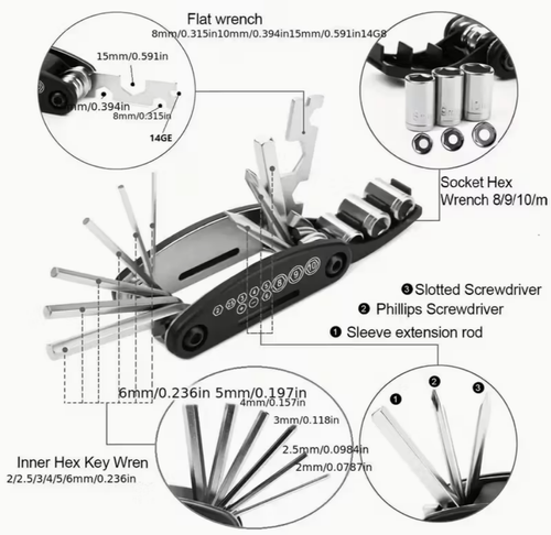 Multi-Purpose Motorcycle Tool Set