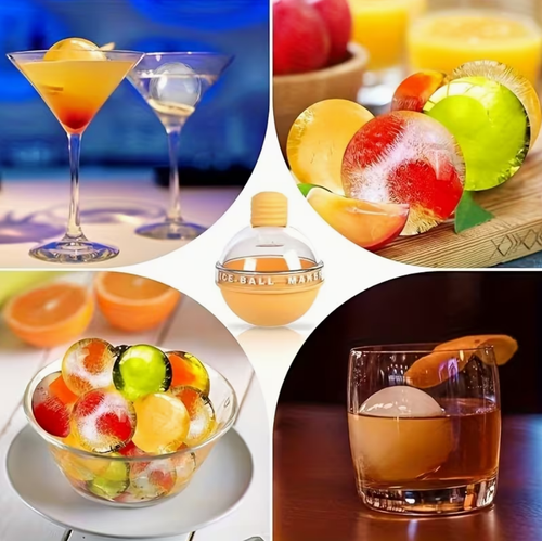 4pcs, Small Bulb Ice Ball Molds, Silicone Ice Ball Molds for Whiskey And Cocktails - Round Spherical Ice Molds - Kitchen Tools - 6.35 Cm Kitchen Additions, Easy to Make