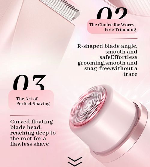 USB-Charging Portable IPX7 Waterproof Women's Dual-Head Electric Shavers for Bikini Line, Eyebrows, Face, Legs, and Underarms