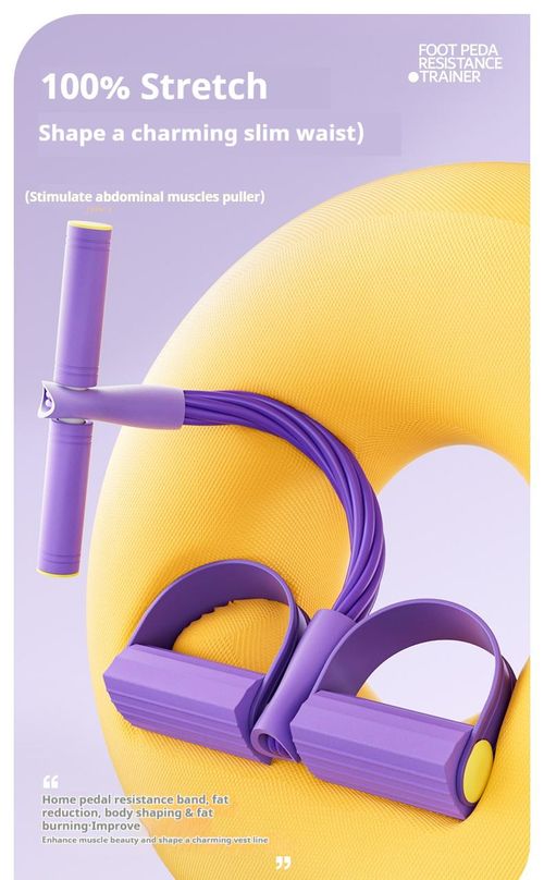 Fitness Resistance Bands-6 Tube Pedal Ankle Puller, Stretching Bands for Arm and Leg Workouts, Multi-Functional Sit Up Rope for Home Gym Equipment, Fitness Beginners