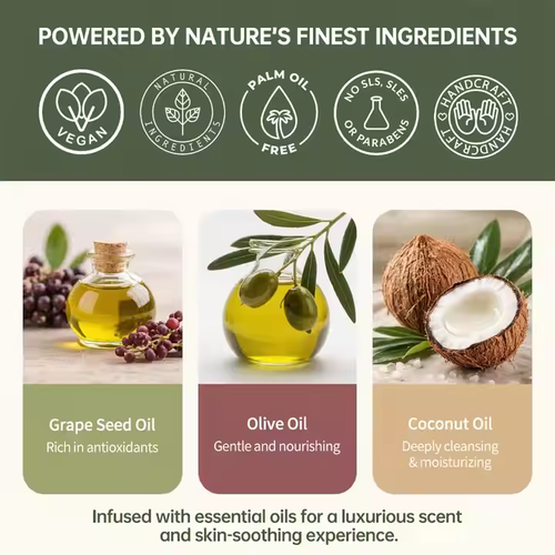 Natural Scented Purple Grape Shape Soap String Hand Body Wash Handmade Soap Is Suitable for All Skin Types