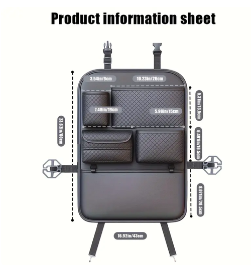 Car Seat Back Organizer | Waterproof Multi Pocket Car Storage Bag Ghana